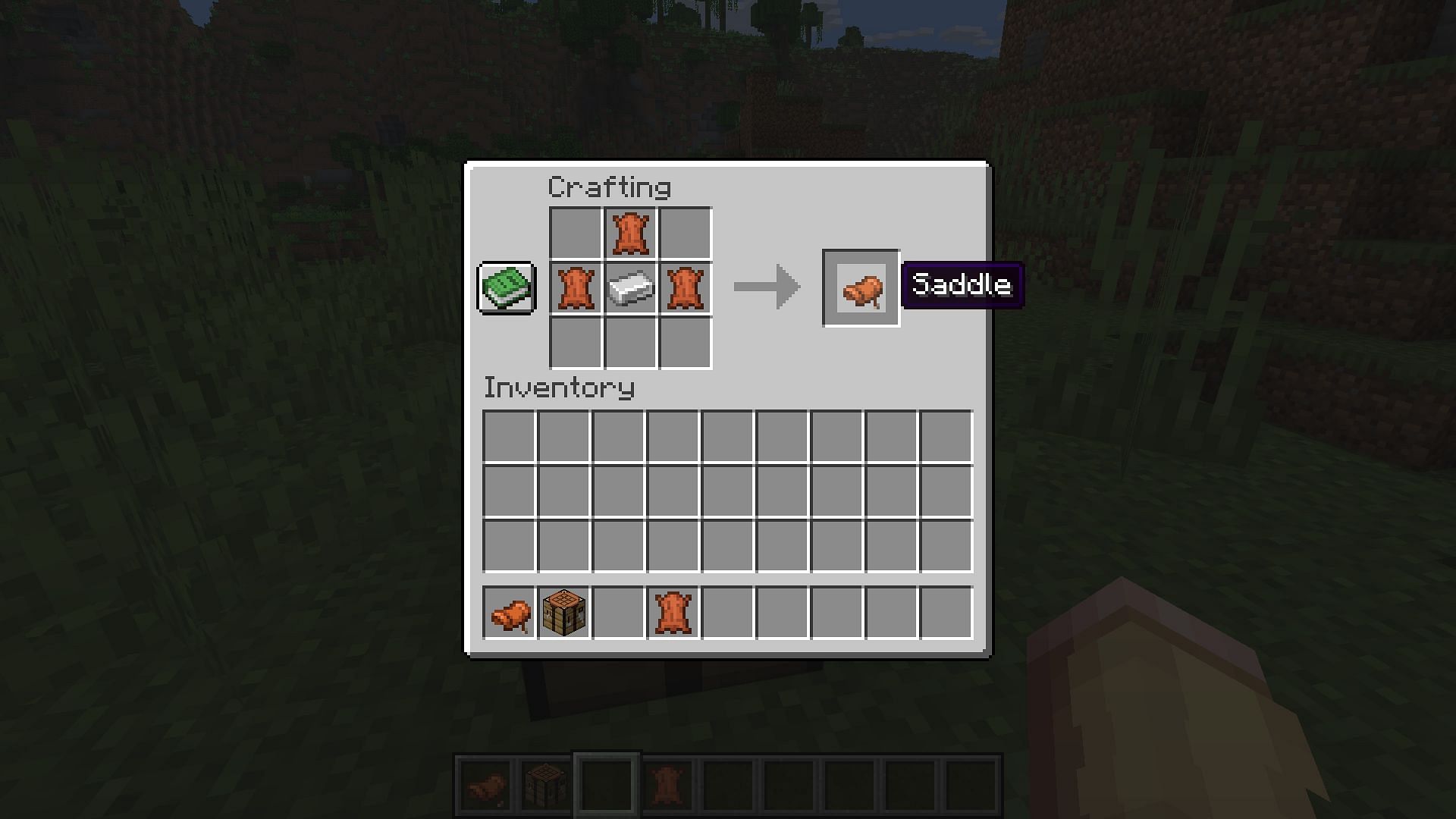 Minecraft has added a recipe for the saddle after 15 years (Image via Sportskeeda Gaming // Mojang Studios)